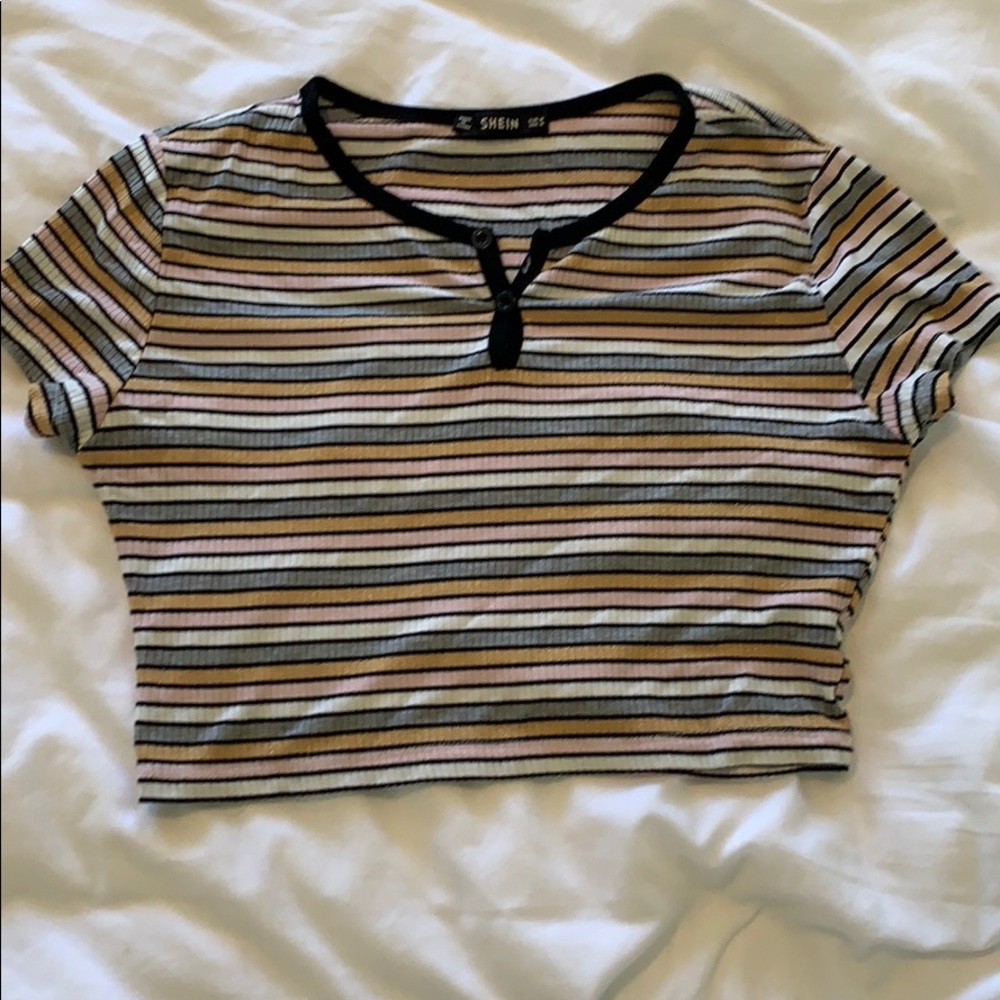 Multicolor Shein crop top